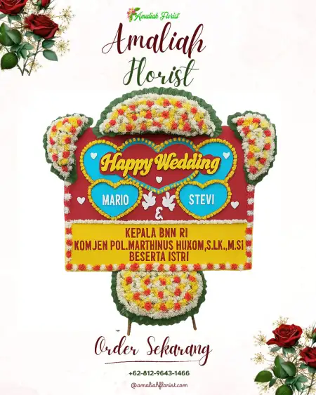 Papan Bunga Pernikahan Bojong Rawalumbu